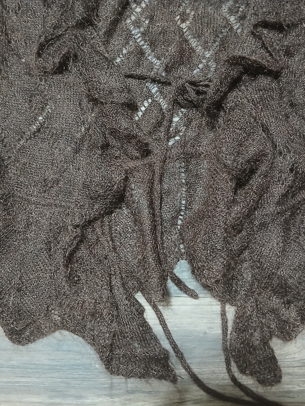 Laundry By Shelli Segal Brown Ruffle Open Cardigan